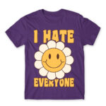 I hate everyone – Groovy Dark Purple Men's Tee for Antisocial, Funny