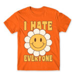 I hate everyone – Groovy Orange Men's T-shirt for Antisocial, Funny
