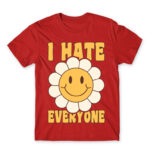 I hate everyone – Groovy Red Men's Tee for Antisocial, Funny