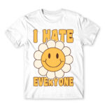 I hate everyone – Groovy White Men's Tee for Antisocial, Funny