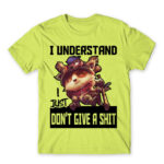 I just don’t give a shit – Teemo Apple Green Men's T-shirt for Gaming, League Of Legends