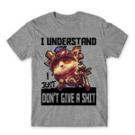 I just don’t give a shit – Teemo Grey Melange Men's T-shirt for Gaming, League Of Legends