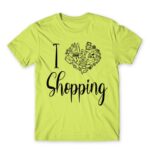 I Love Shopping Apple Green Men's T-shirt for Funny, Shopping