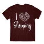 I Love Shopping Burgundy Men's T-shirt for Funny, Shopping