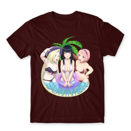 I love summer! Burgundy Men's Tee for Anime, Naruto