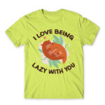 I Love to be lazy with you Apple Green Men's T-shirt for Funny, Laziness