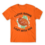 I Love to be lazy with you Orange Men's T-shirt for Funny, Laziness