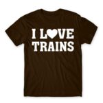 I love trains Chocolate Men's Tee for Train Conductor, Work