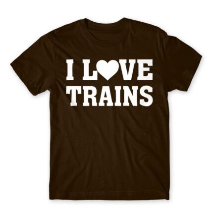 I love trains Chocolate Men's Tee for Train Conductor, Work