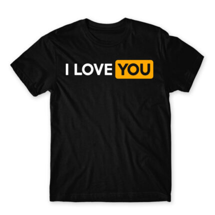 I love you logo Black Men's T-shirt for Badass, Funny