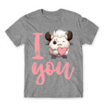 I love you – poro Grey Melange Men's T-shirt for Gaming, League Of Legends