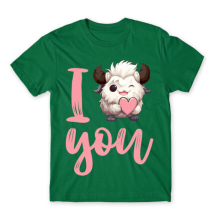 I love you – poro Kelly Green Men's T-shirt for Gaming, League Of Legends