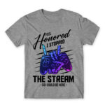 I paused my stream Grey Melange Men's T-shirt for Streamer, Work