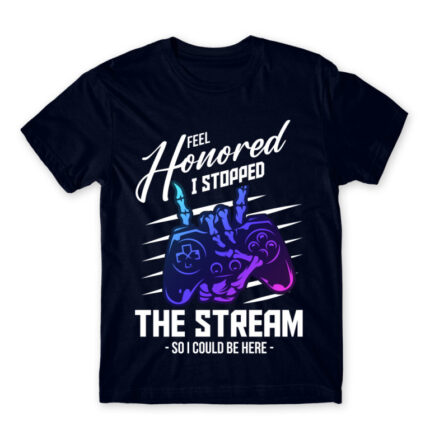 I paused my stream Navy Men's T-shirt for Streamer, Work