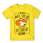 I prefer to stay at home Lemon Men's T-shirt for Antisocial, Funny
