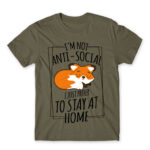 I prefer to stay at home Zinc Men's T-shirt for Antisocial, Funny