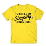 I spent all day sleeping Lemon Men's T-shirt for Funny, Laziness