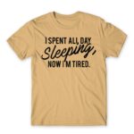 I spent all day sleeping Sand Men's Tee for Funny, Laziness