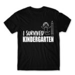 I survived kindergarten boy Black Men's T-shirt for Kindergartner, Work