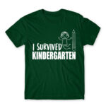 I survived kindergarten boy Bottle Green Men's Tee for Kindergartner, Work