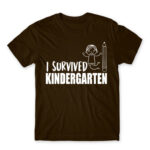 I survived kindergarten boy Chocolate Men's T-shirt for Kindergartner, Work