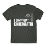 I survived kindergarten boy Dark Grey Men's T-shirt for Kindergartner, Work