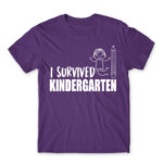 I survived kindergarten boy Dark Purple Men's T-shirt for Kindergartner, Work