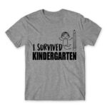 I survived kindergarten boy Grey Melange Men's T-shirt for Kindergartner, Work