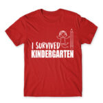 I survived kindergarten boy Red Men's T-shirt for Kindergartner, Work