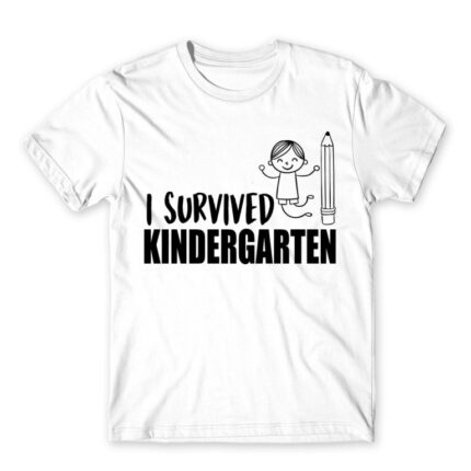 I survived kindergarten boy White Men's T-shirt for Kindergartner, Work