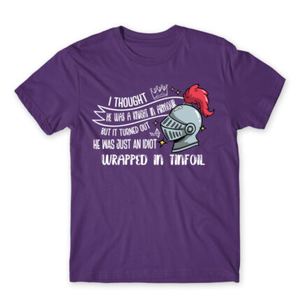 I thought he was a knight Dark Purple Men's Tee for Badass, Funny