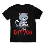 I will cut you Black Men's Tee for Cute Badass, Funny