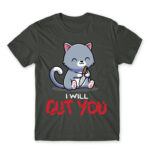 I will cut you Dark Grey Men's T-shirt for Cute Badass, Funny