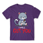 I will cut you Dark Purple Men's T-shirt for Cute Badass, Funny