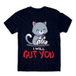 I will cut you Navy Men's Tee for Cute Badass, Funny