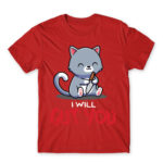 I will cut you Red Men's T-shirt for Cute Badass, Funny
