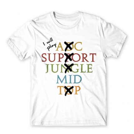 I Will Play Mid White Men's Tee for Gaming, League Of Legends