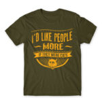 I’d like people more if they were cats Army Men's Tee for Antisocial, Funny