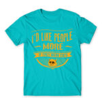 I’d like people more if they were cats Atoll Blue Men's T-shirt for Antisocial, Funny