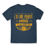 I’d like people more if they were cats Denim Men's Tee for Antisocial, Funny