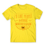 I’d like people more if they were cats Lemon Men's Tee for Antisocial, Funny