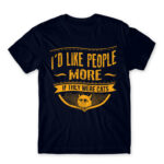 I’d like people more if they were cats Navy Men's Tee for Antisocial, Funny
