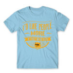 I’d like people more if they were cats Sky Blue Men's T-shirt for Antisocial, Funny