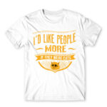 I’d like people more if they were cats White Men's T-shirt for Antisocial, Funny