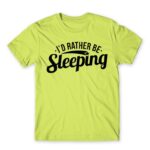 I’d reather be sleeping Apple Green Men's T-shirt for Funny, Laziness
