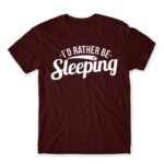 I’d reather be sleeping Burgundy Men's Tee for Funny, Laziness