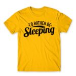 I’d reather be sleeping Gold Men's Tee for Funny, Laziness