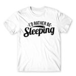 I’d reather be sleeping White Men's Tee for Funny, Laziness