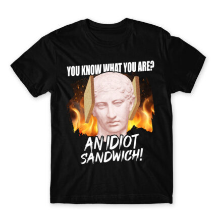 Idiot sandwich Black Men's T-shirt for Funny, Meme
