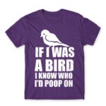 If I was a bird Dark Purple Men's Tee for Funny, Sarcastic Humour